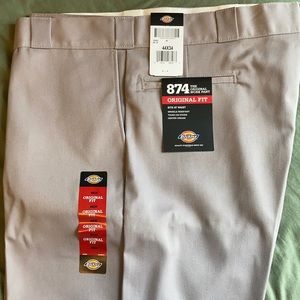 Dickies 874 Men’s Work/Dress Pants 44x34 Gray NEW